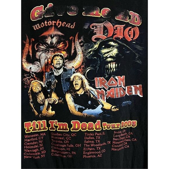 Vintage Iron Maiden Give Me Ed Til I’m Dead 2003 Tour Tee - Picture 3 of 6